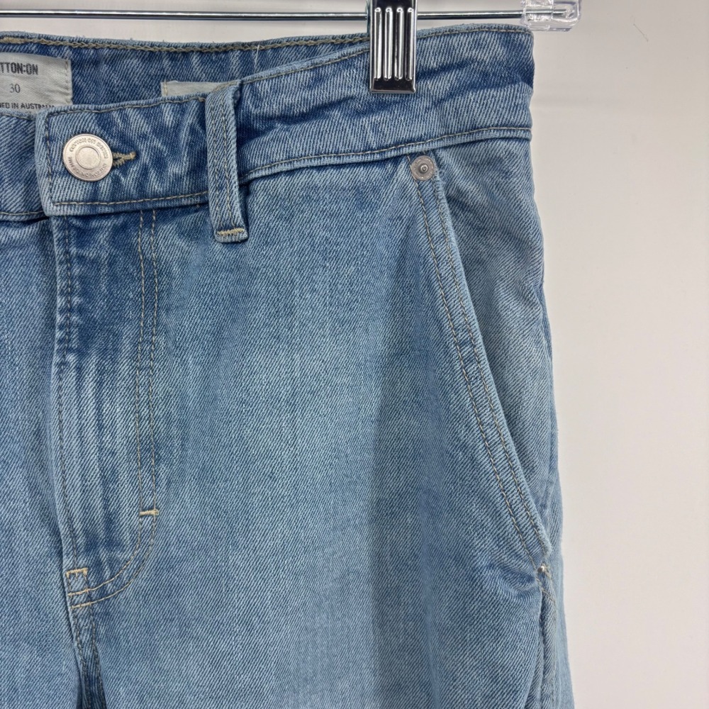 Cotton On Baggy Jeans Womens Light Wash Denim Carpenter Style Blue 30x 30 - Picture 3 of 6